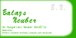 balazs neuber business card